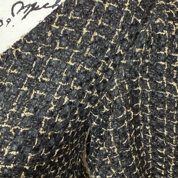 NWT, Avara Cindy Short Party Dress in Black/Gold Tweed, Size SMALL - Picture 15 of 16